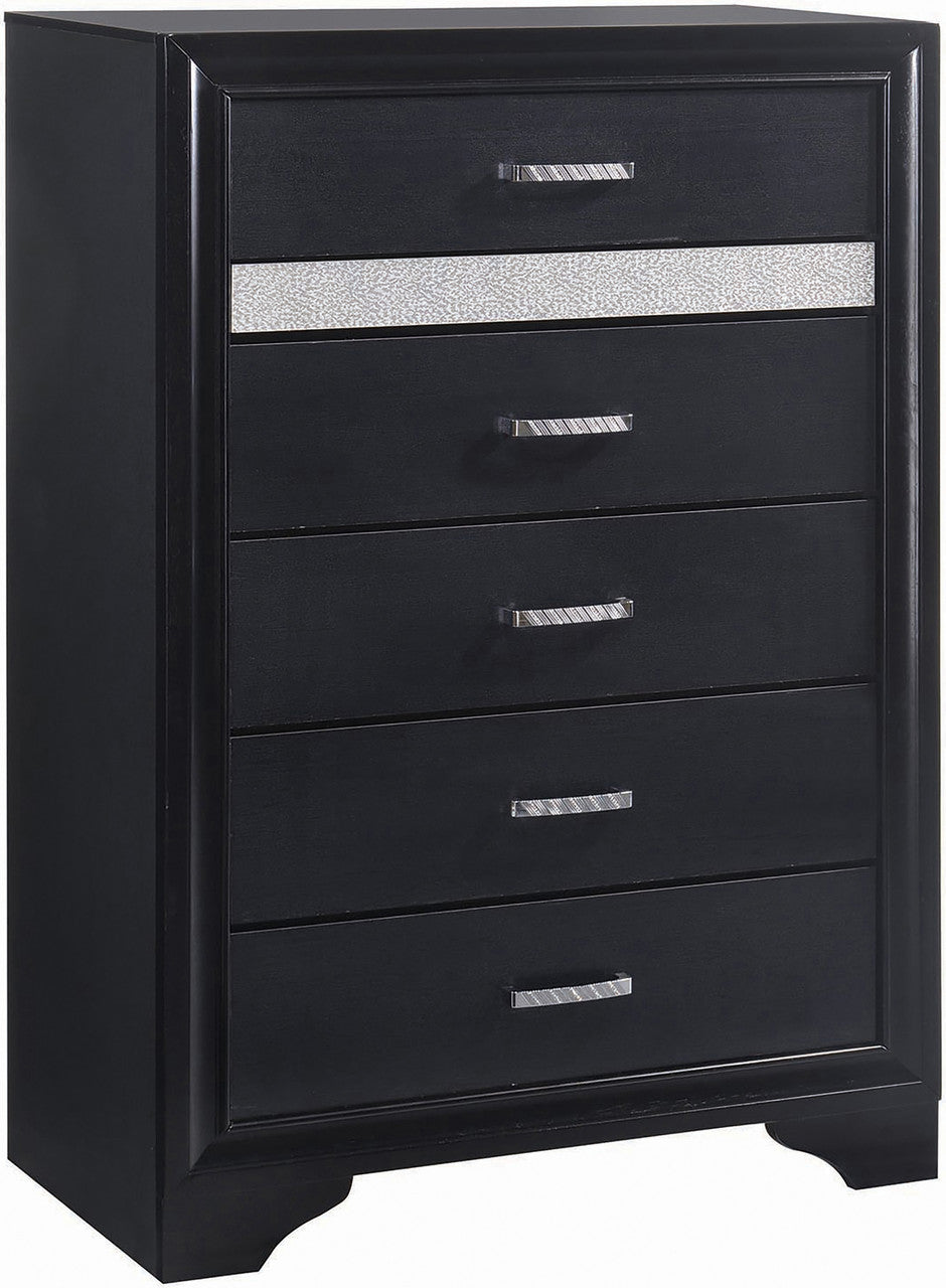 FELIZA Black Bedroom Set with Hidden Drawers