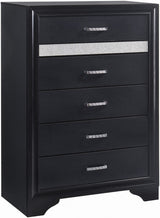 FELIZA Black Bedroom Set with Hidden Drawers
