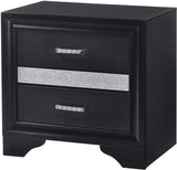 FELIZA Black Bedroom Set with Hidden Drawers