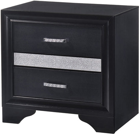 FELIZA Black Bedroom Set with Hidden Drawers