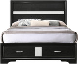 FELIZA Black Bedroom Set with Hidden Drawers