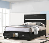 FELIZA Black Storage Platform Bed