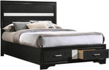 FELIZA Black Storage Platform Bed