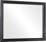 FELIZA Black 63" Wide Dresser & Mirror with Hidden Drawers