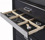 FELIZA Black Bedroom Set with Hidden Drawers
