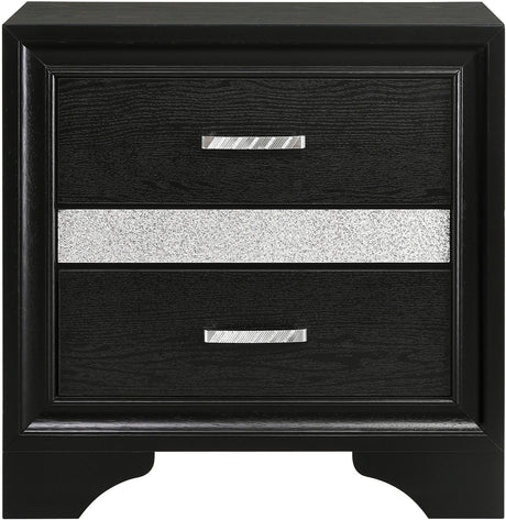 FELIZA Black Bedroom Set with Hidden Drawers