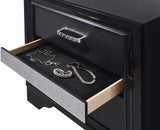 FELIZA Black Bedroom Set with Hidden Drawers