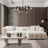 FILLMORE Ivory 112" Wide Boucle/Sherpa Sectional