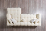 FILLMORE Ivory 112" Wide Boucle/Sherpa Sectional