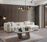 FILLMORE Ivory 112" Wide Boucle/Sherpa Sectional