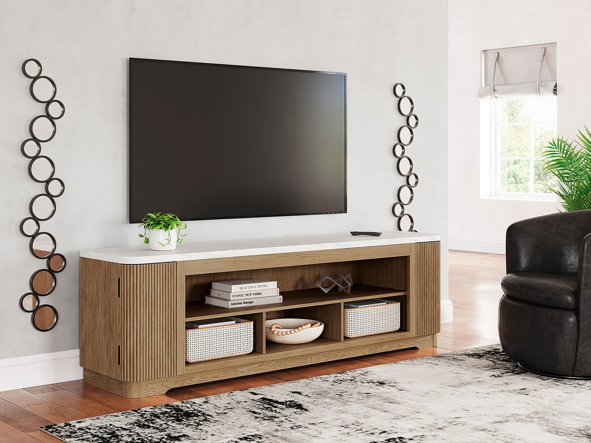 FILMONT Light Brown 80" Wide x 25" Height TV Stand