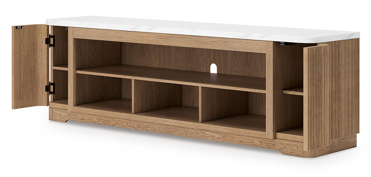 FILMONT Light Brown 80" Wide x 25" Height TV Stand