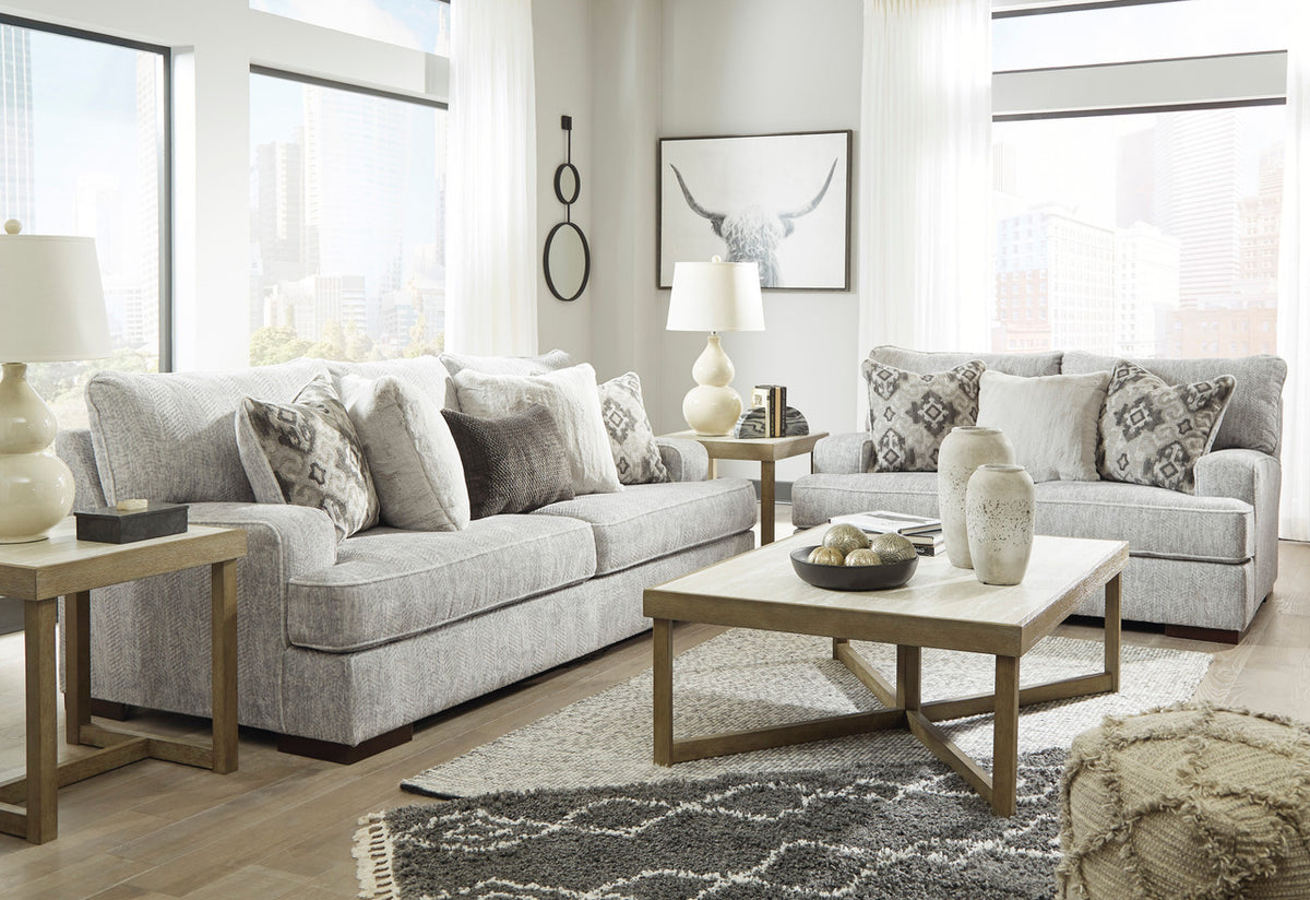 FLAVIO Light Gray Oversized Sofa & Loveseat