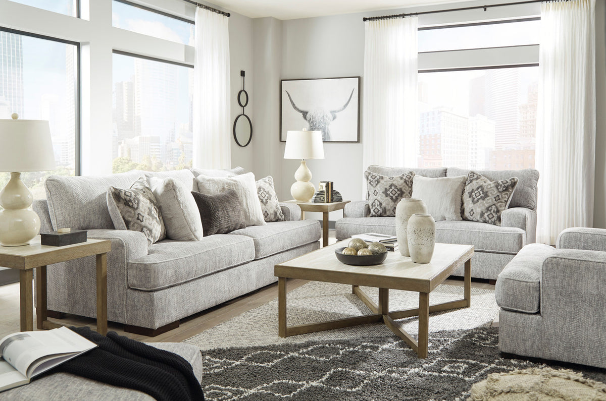 FLAVIO Light Gray Oversized Sofa & Loveseat