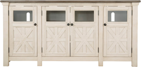 FLEMING White 74" Wide x 36" Height TV Stand