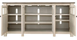 FLEMING White 74" Wide x 36" Height TV Stand