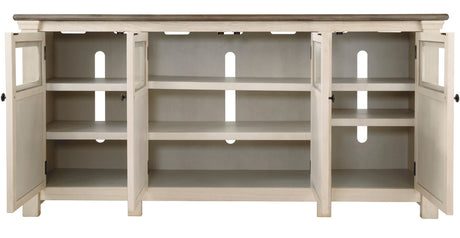 FLEMING White 74" Wide x 36" Height TV Stand