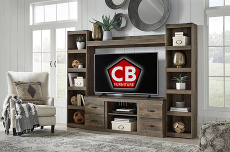 FRANKFURT Brown 95" Wide Wall Unit (RTA)
