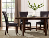 FREDRICK Dark Espresso Oversized Round 72" Wide Dining Table