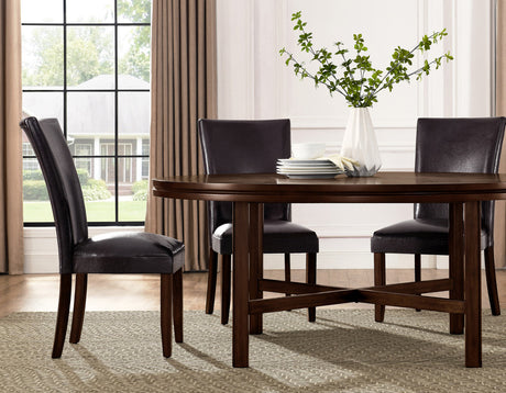 FREDRICK Dark Espresso 72" x 72" Round Oversized Dining Table