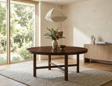 FREDRICK Dark Espresso 72" x 72" Round Oversized Dining Table