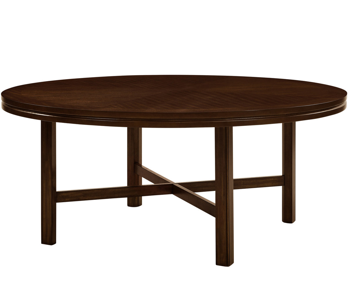 FREDRICK Dark Espresso Oversized Round 7 Piece Dining Set