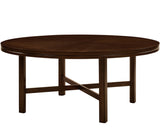 FREDRICK Dark Espresso Oversized Round 7 Piece Dining Set