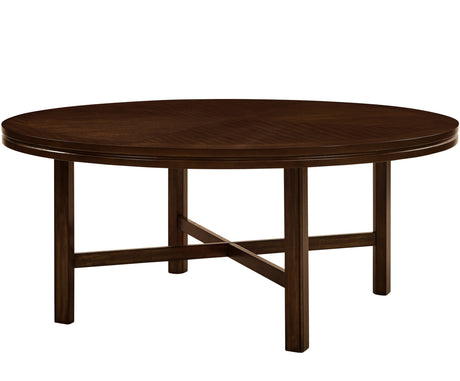FREDRICK Dark Espresso 72" x 72" Round Oversized Dining Table