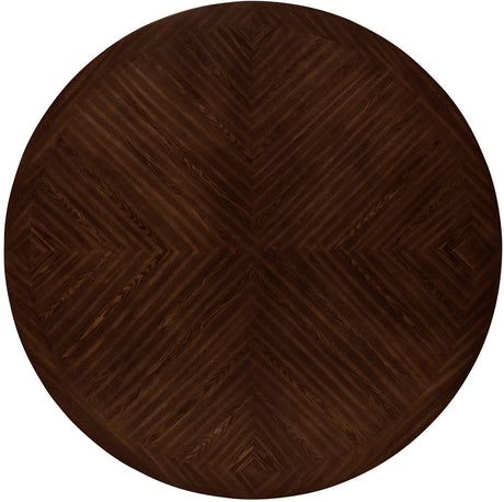 FREDRICK Dark Espresso Oversized Round 7 Piece Dining Set