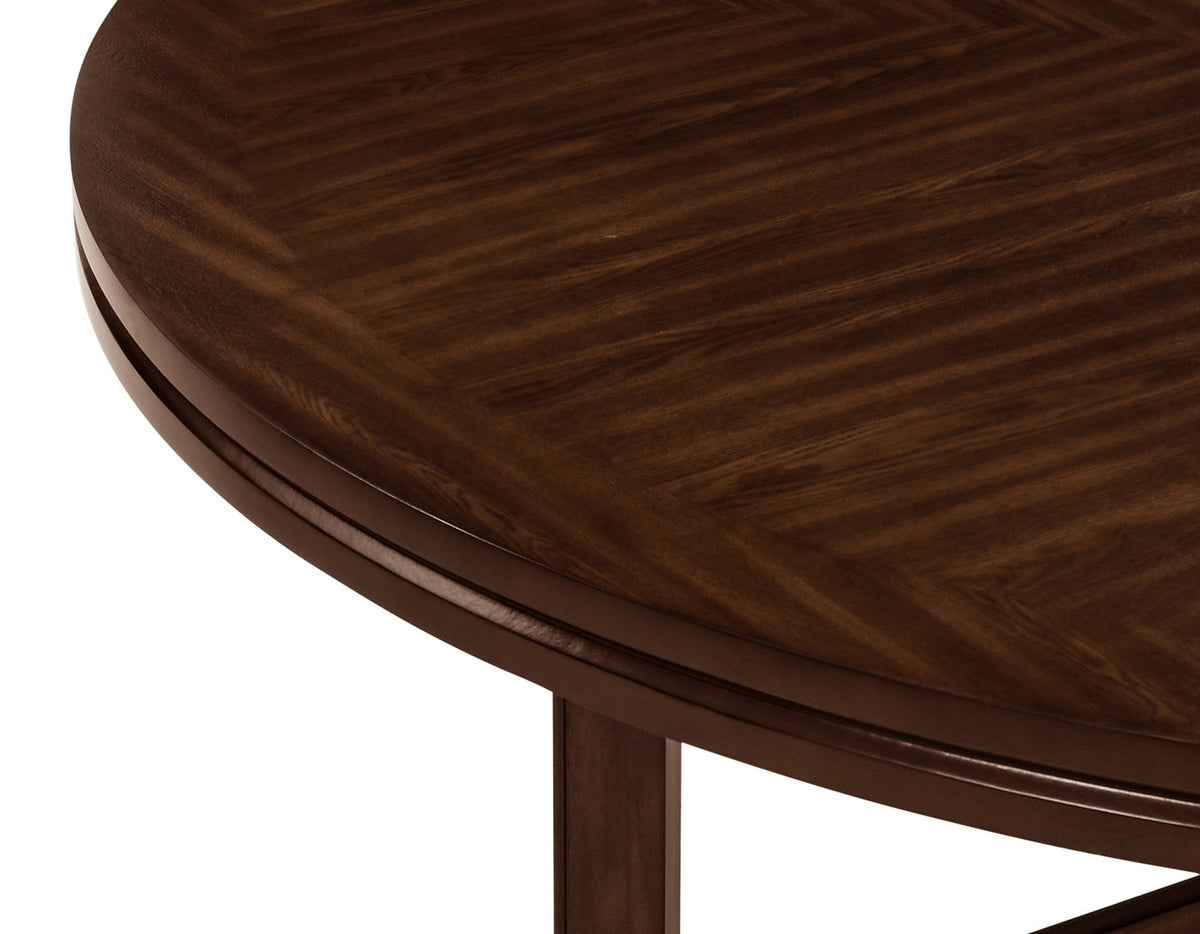 FREDRICK Dark Espresso Oversized Round 72" Wide Dining Table
