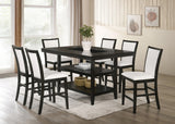 FREMONT White 7 Piece Rectangular Counter Height Set