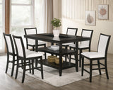 FREMONT White 7 Piece Rectangular Counter Height Set