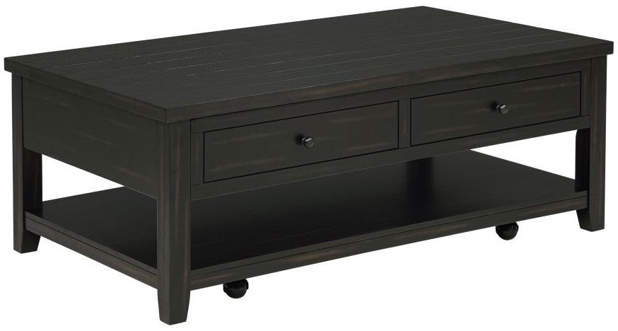 FAYE Espresso 48" Wide Lift-Top Coffee Table