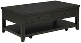 FAYE Espresso 48" Wide Lift-Top Coffee Table