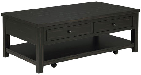 FAYE Espresso 48" Wide Lift-Top Coffee Table