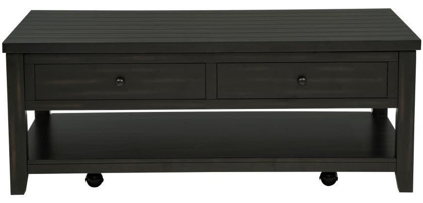FAYE Espresso 48" Wide Lift-Top Coffee Table
