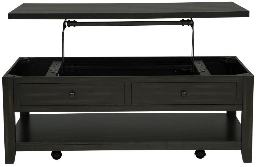 FAYE Espresso 48" Wide Lift-Top Coffee Table