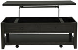 FAYE Espresso 48" Wide Lift-Top Coffee Table