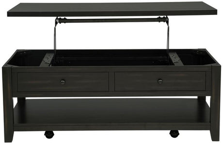 FAYE Espresso 48" Wide Lift-Top Coffee Table