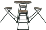 FERMEZ 5 Piece Counter Height Set