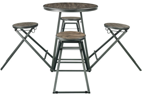 FERMEZ 5 Piece Counter Height Set