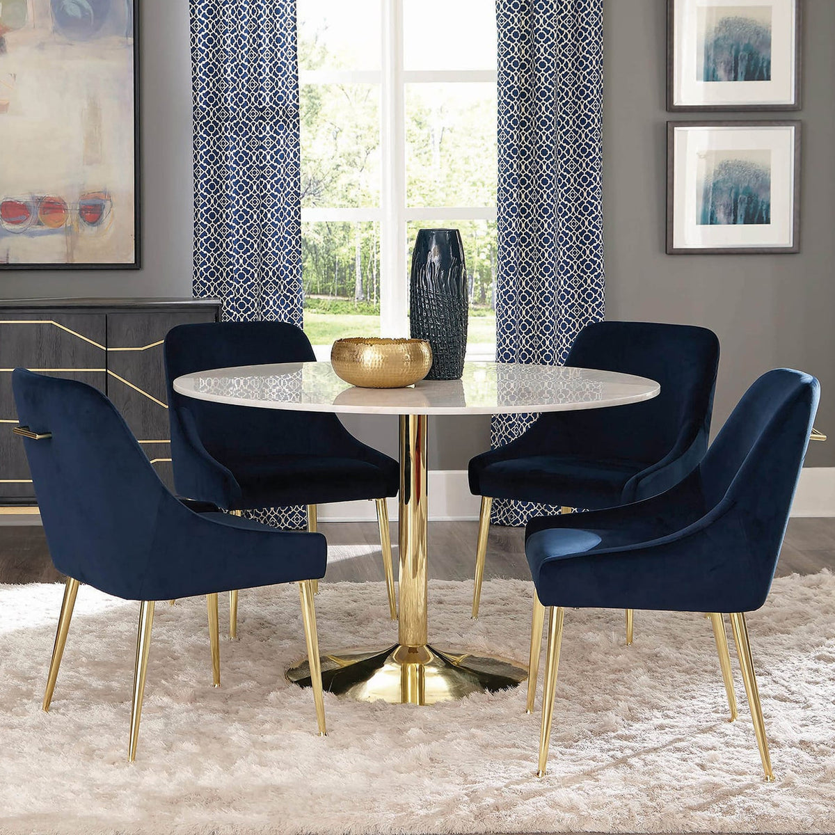 FESTER Blue 5 Piece Dining Set
