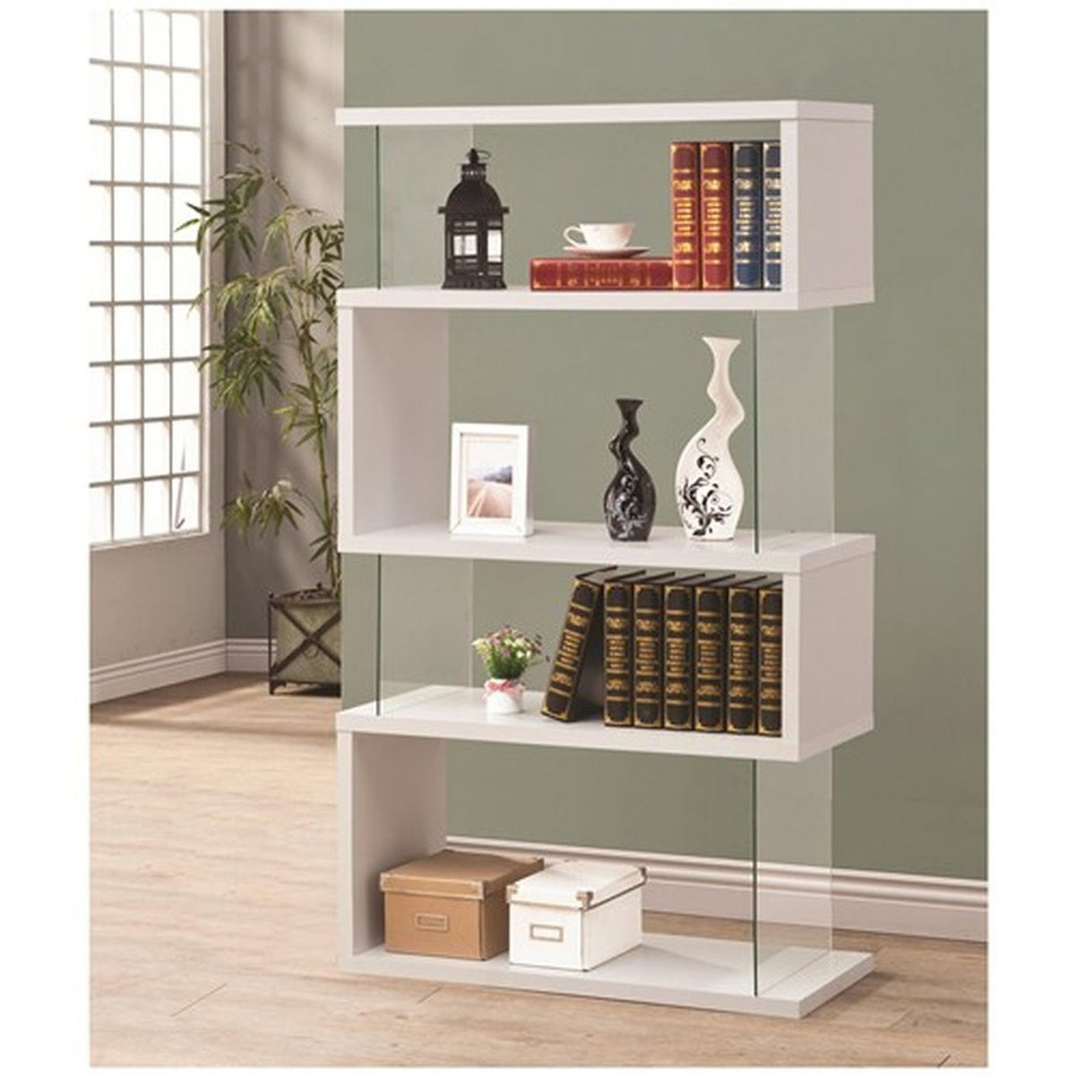 Finn White Bookcase