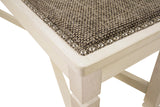 FLEMING White 50" Wide Dining Bench
