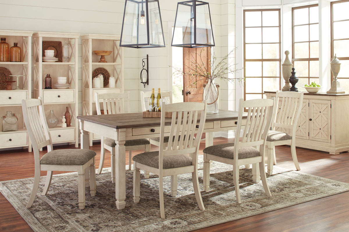 FLEMING White 7 Piece Dining Set