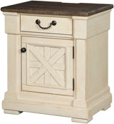 FLEMING White USB Nightstand