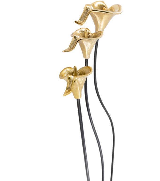 FLORENCE Gold Flowers Accent
