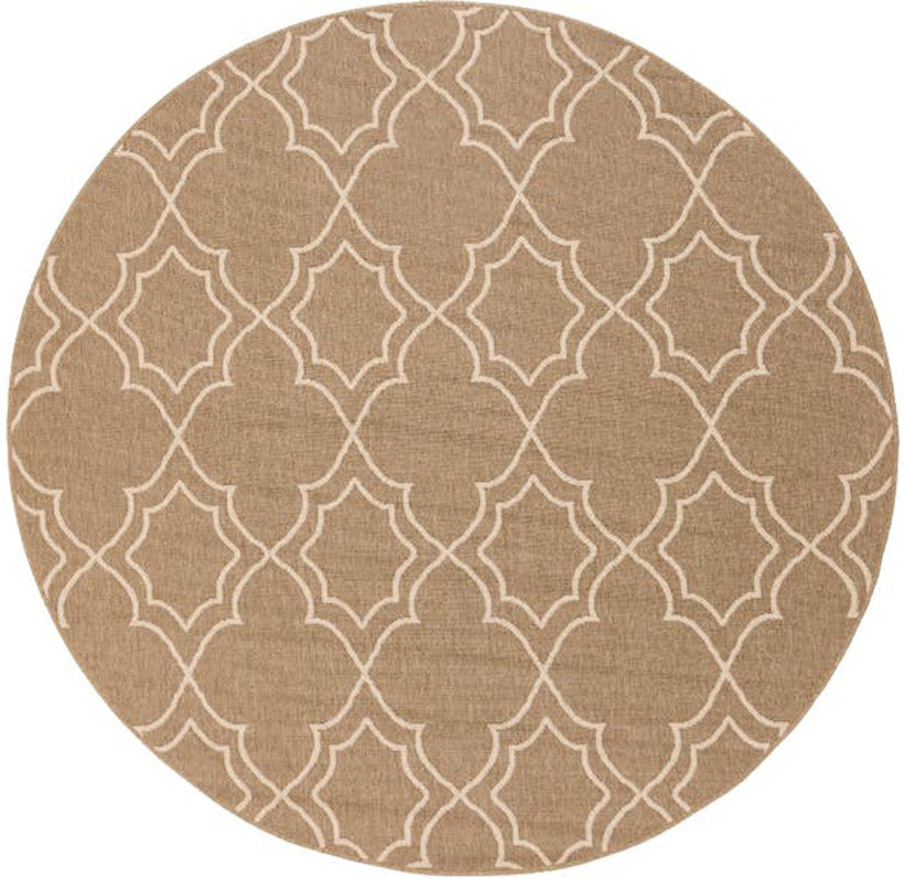 Frances Tan 5'3" Round Rug (Indoor/Outdoor)