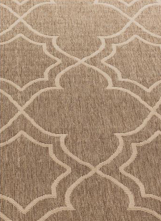 Frances Tan 5'3" Round Rug (Indoor/Outdoor)