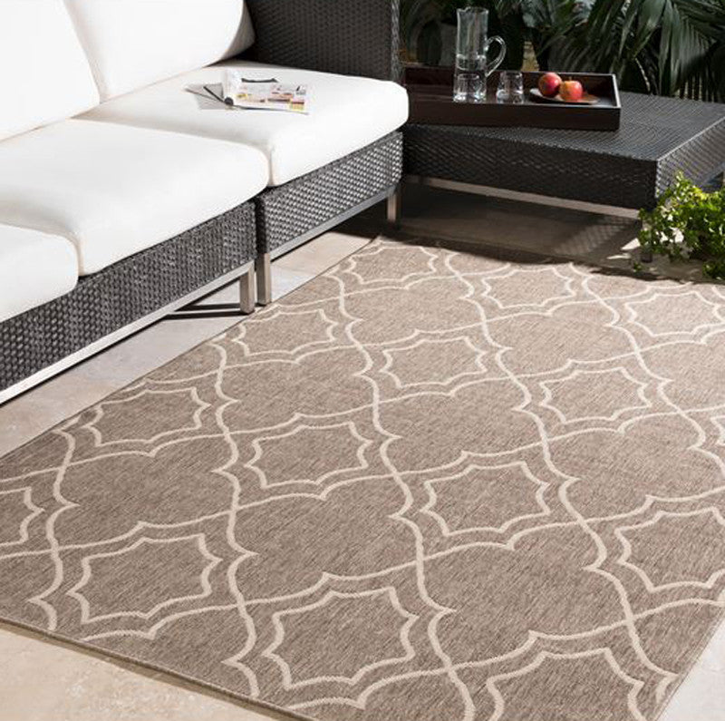Frances Tan 5'3" Round Rug (Indoor/Outdoor)